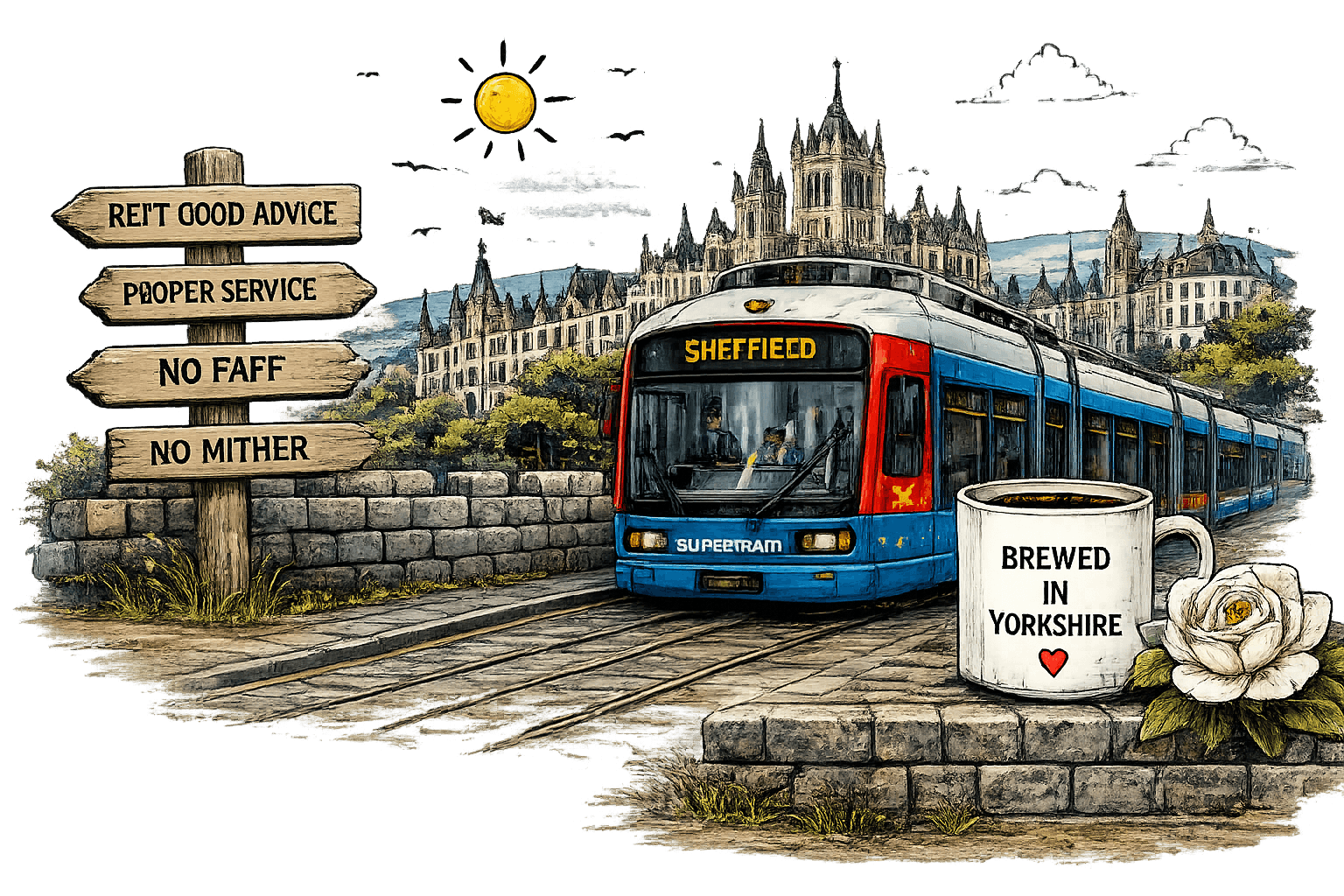 Sheffield tram illustration